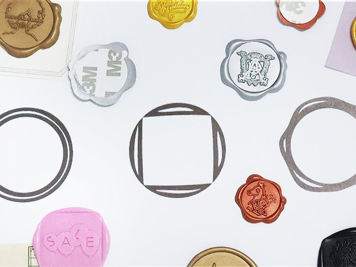 Custom Wax Seal Sticker - Round & Square & Custom Shape & Colors