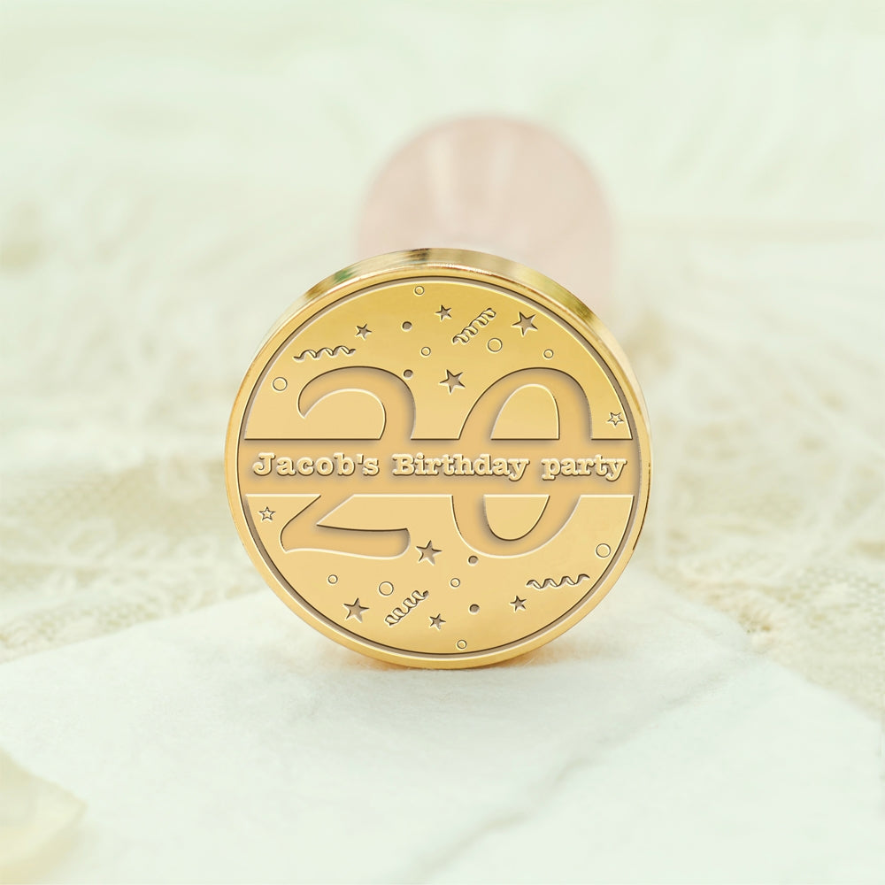 Birthday Bliss Custom Wax Seal Stamp - Style 7 7-3