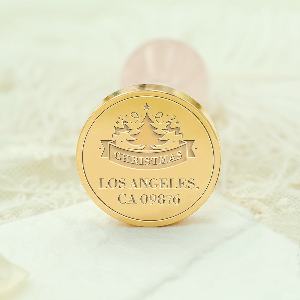 Christmas Deers Custom Address Wax Seal Stamp-4 Custom-Name-Wax-Seal-Stamp-(27-Designs)3