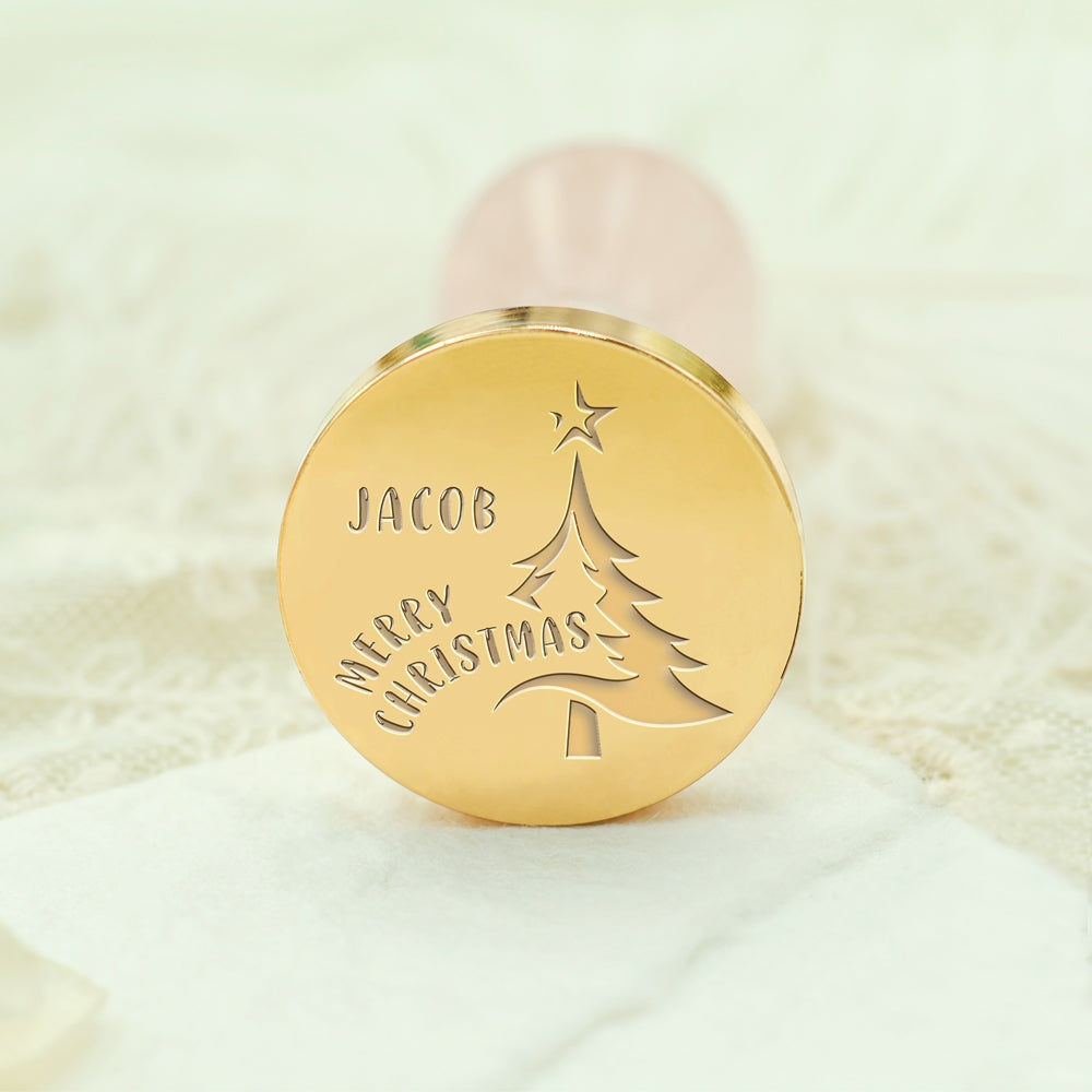 Christmas Tree Custom Name Wax Seal Stamp