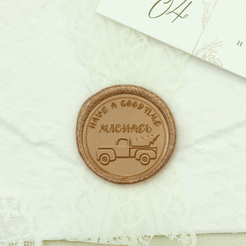 Christmas Tree Truck Custom Name Wax Seal Stamp1