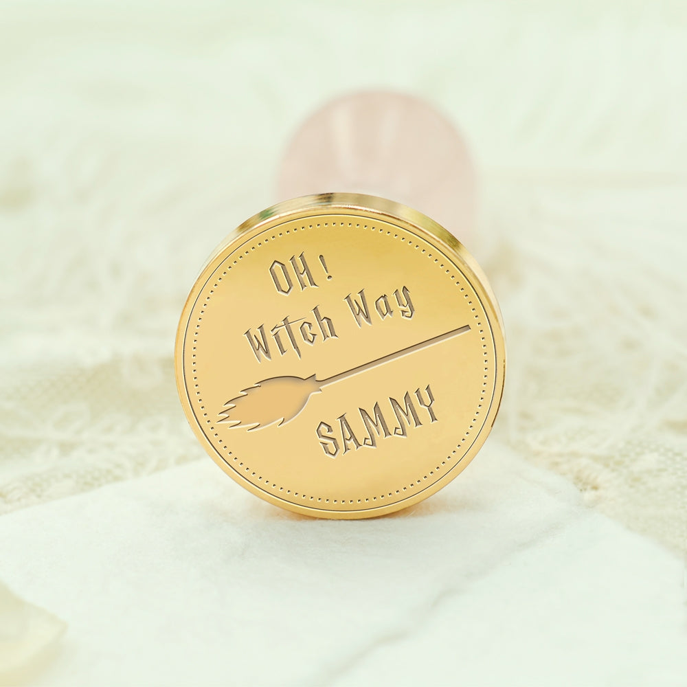 Custom Broomstick Halloween Name Wax Seal Stamp