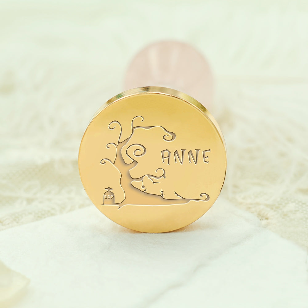 Custom Creepy Tree Halloween Name Wax Seal Stamp
