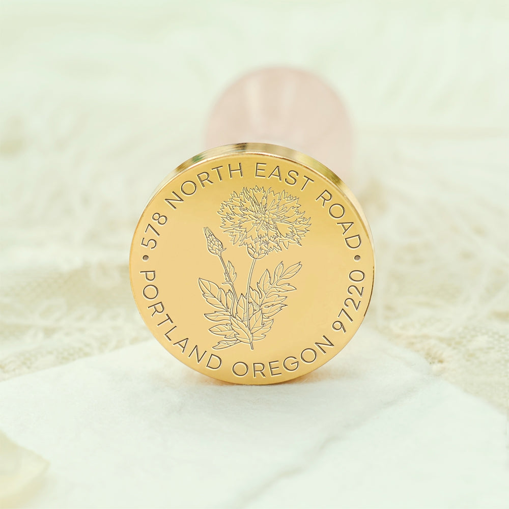 Natural Plant Custom Address Wax Seal Stamp - 16 16-3