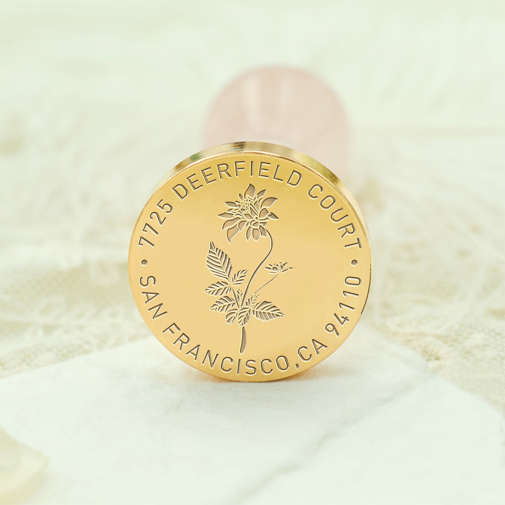 Natural Plant Custom Address Wax Seal Stamp - 21 21-3
