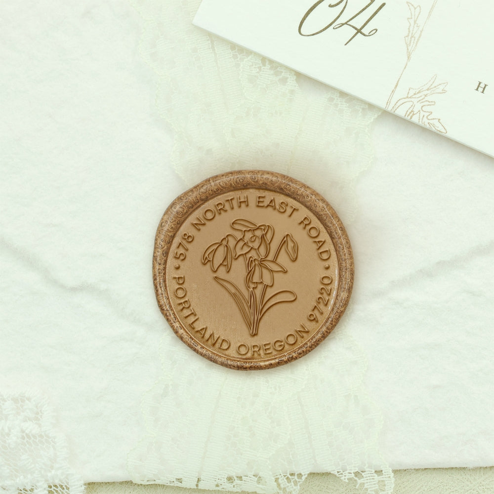 Natural Plant Custom Address Wax Seal Stamp - 23 23-2