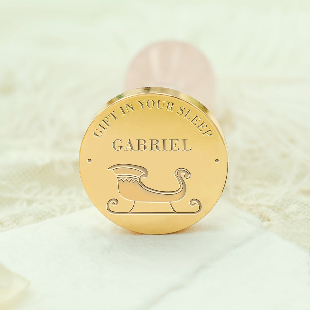 Sleigh Christmas Custom Name Wax Seal Stamp