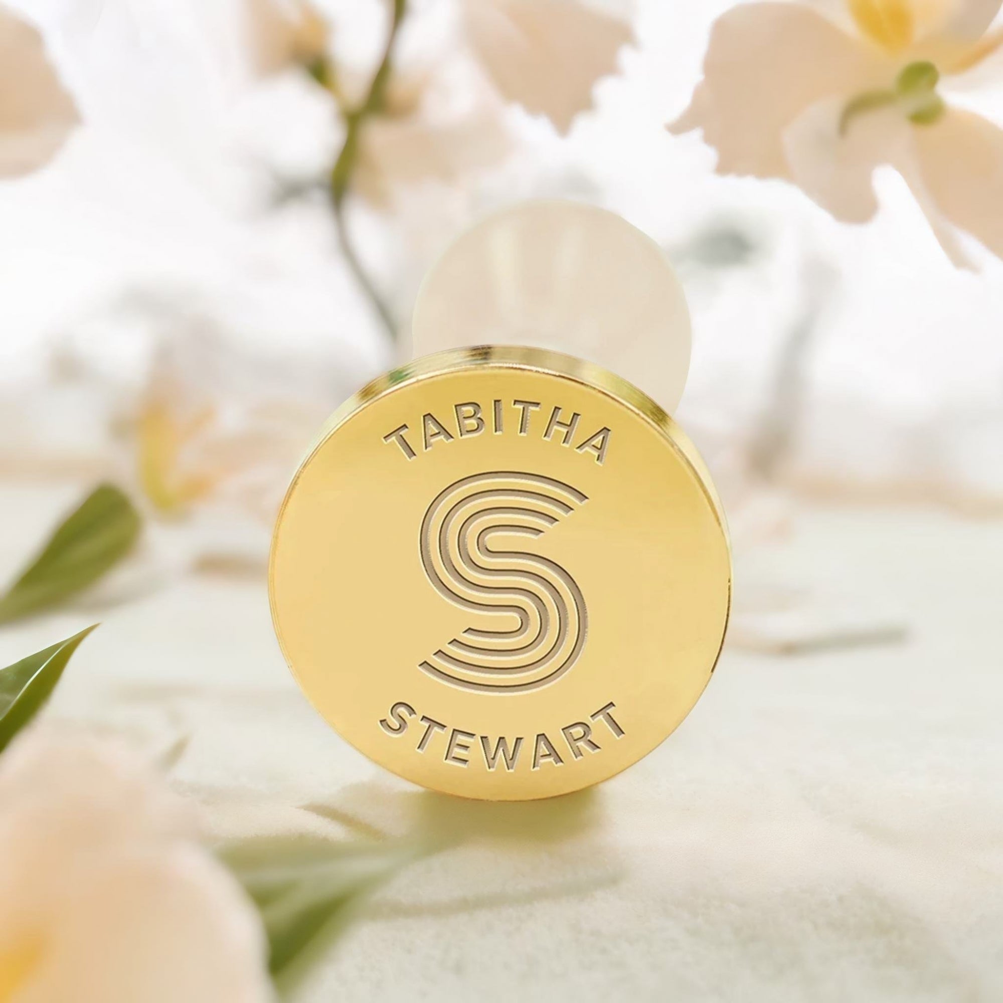 Spiral Initial Custom Name Wax Seal Stamp