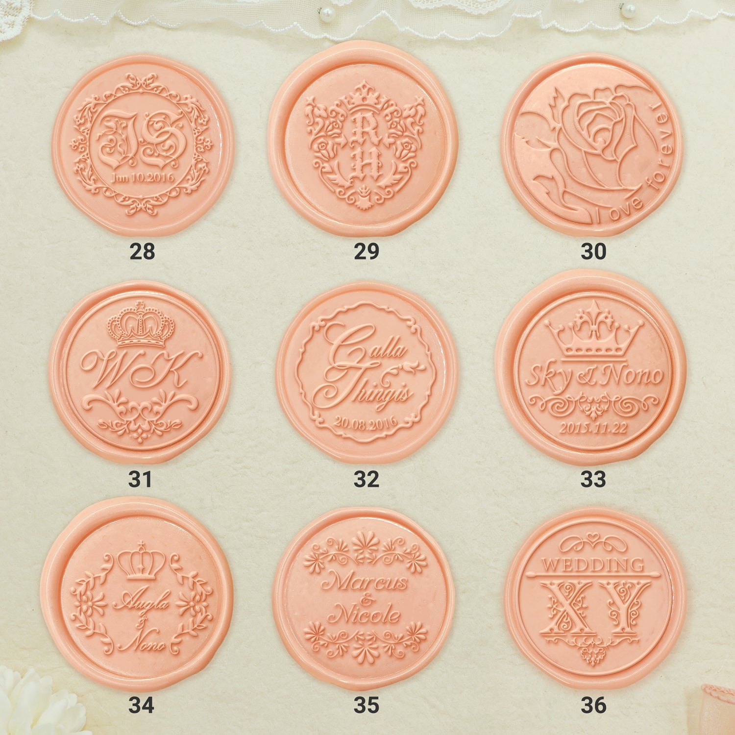 Wedding Wax Seal Stamp-sku4