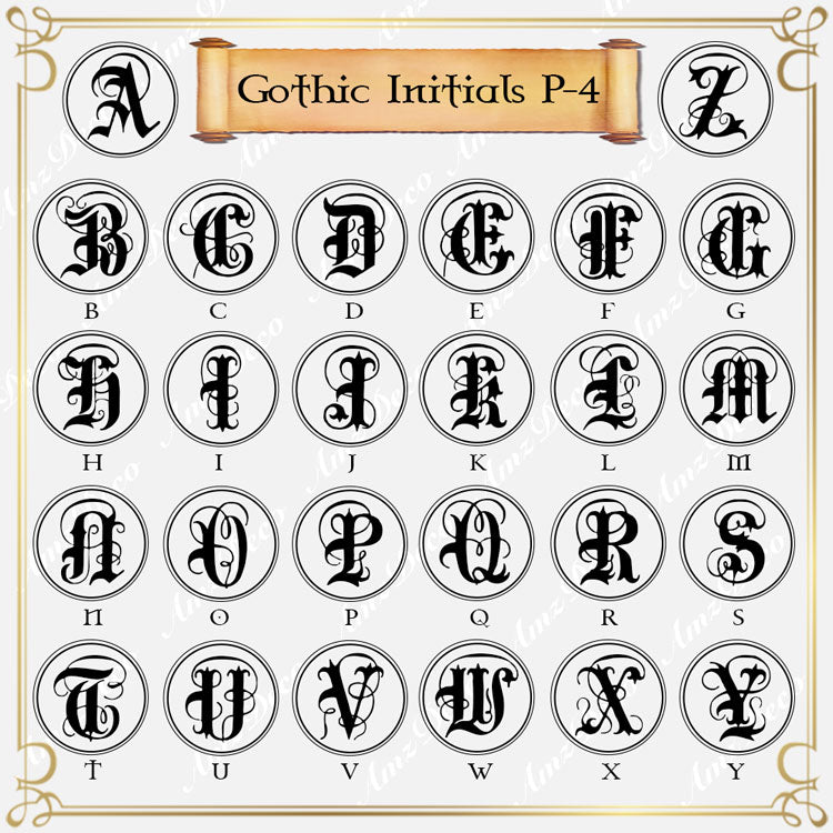 Gothic Initials Wax Seal Stamp