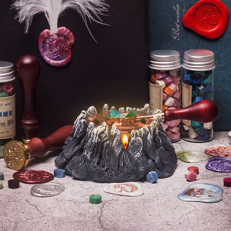 Volcano Shaped Sealing Wax Melting Set / Furnace 2