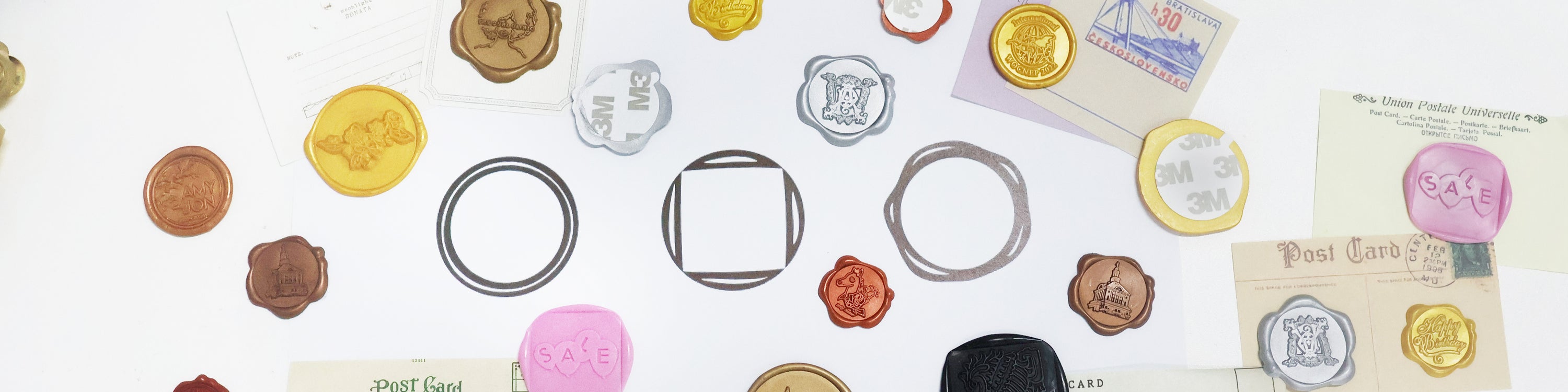 Custom Wax Seal Sticker - Round & Square &  Custom Shape & Colors
