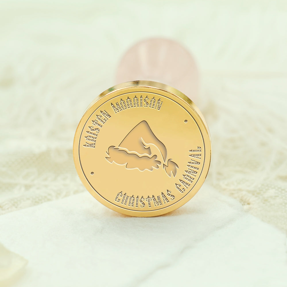 Moon Sleigh Reindeer Christmas Custom Name Wax Seal Stamp