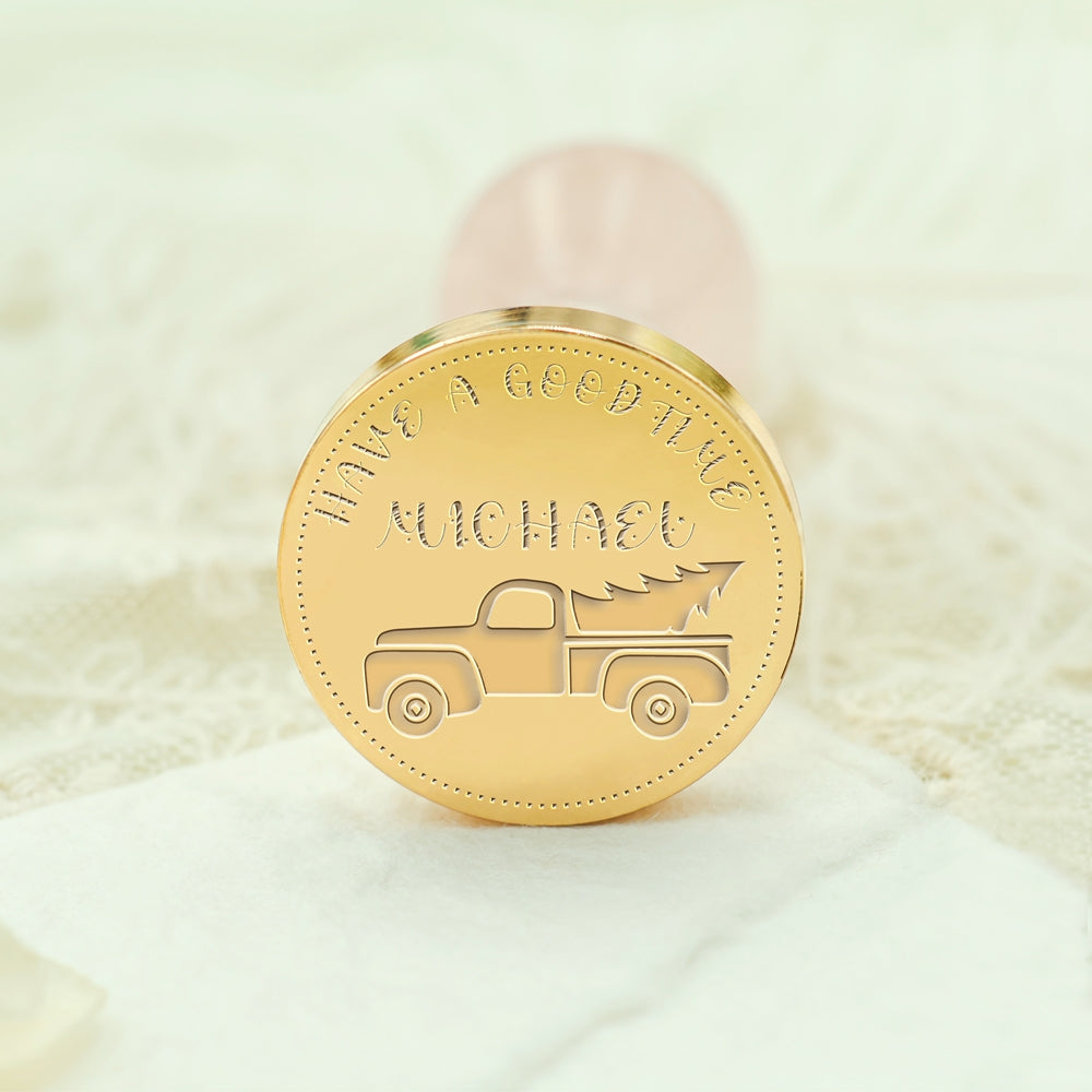 Christmas Tree Truck Custom Name Wax Seal Stamp