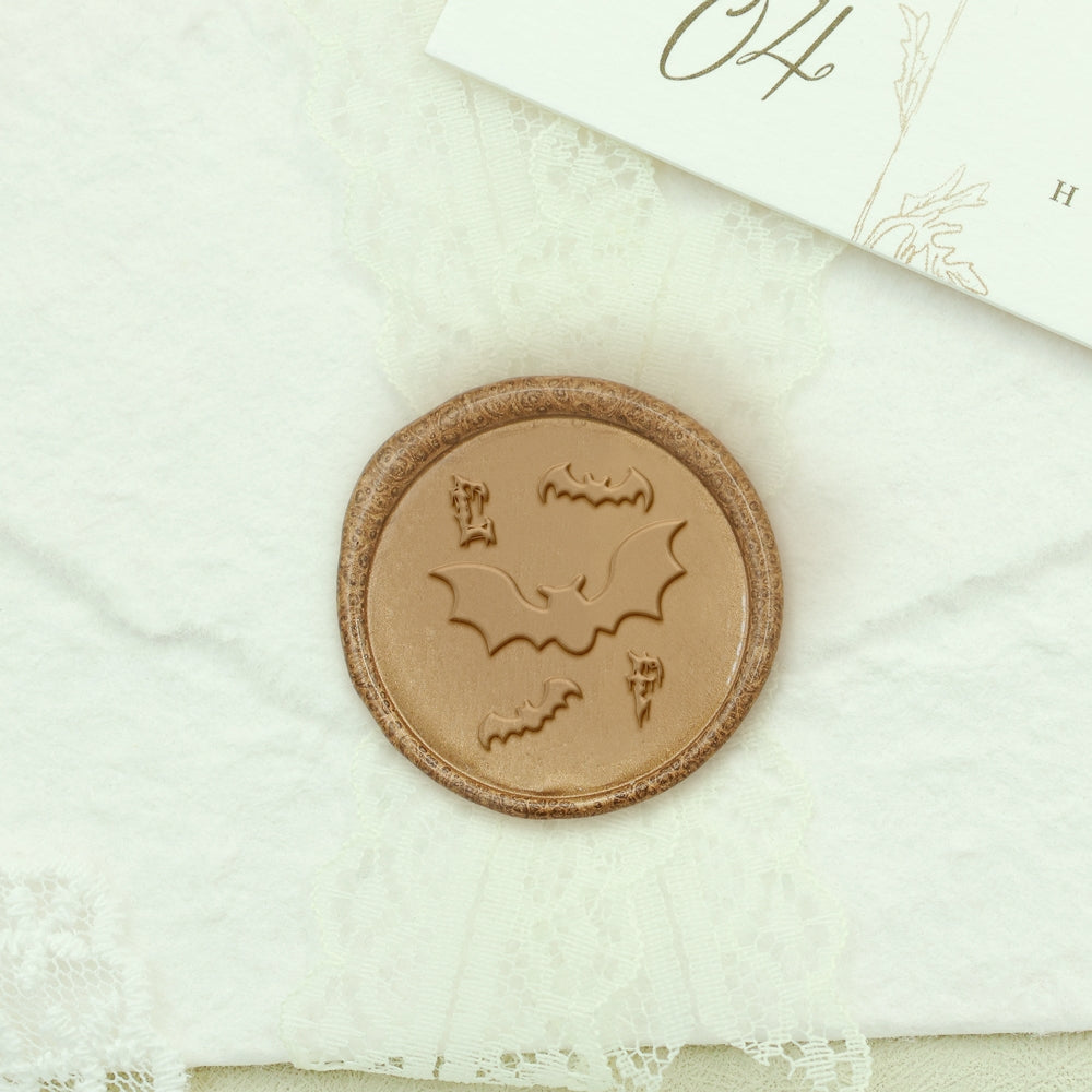 Custom Bat Swarm Halloween Name Wax Seal Stamp1