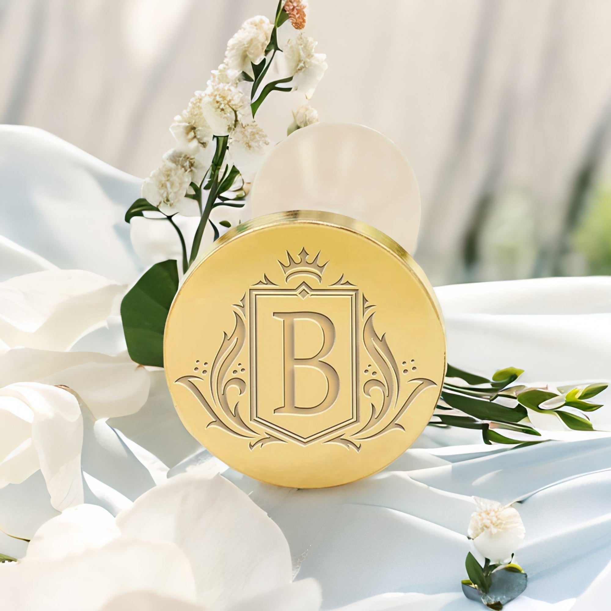 Custom Crest Wax Seal Stamps with Family, Business Logos - No.7