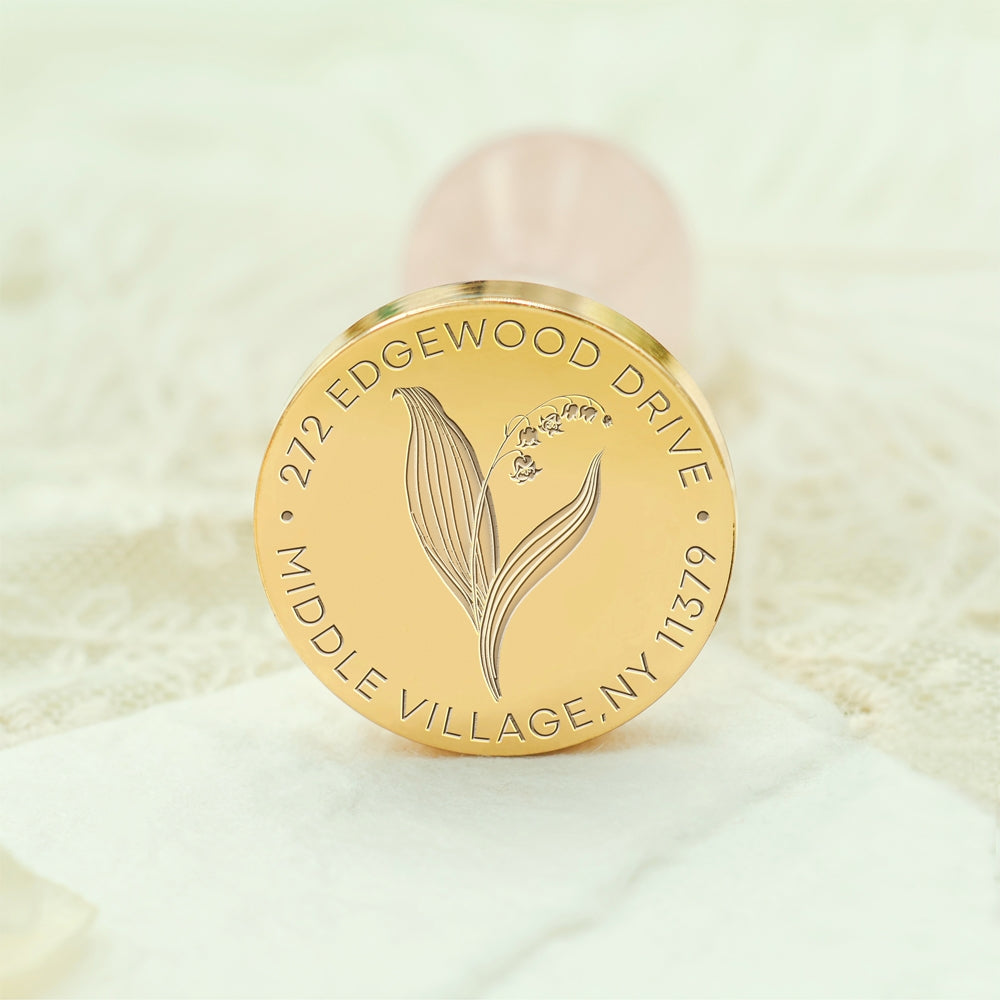 Natural Plant Custom Address Wax Seal Stamp - 10 10-3