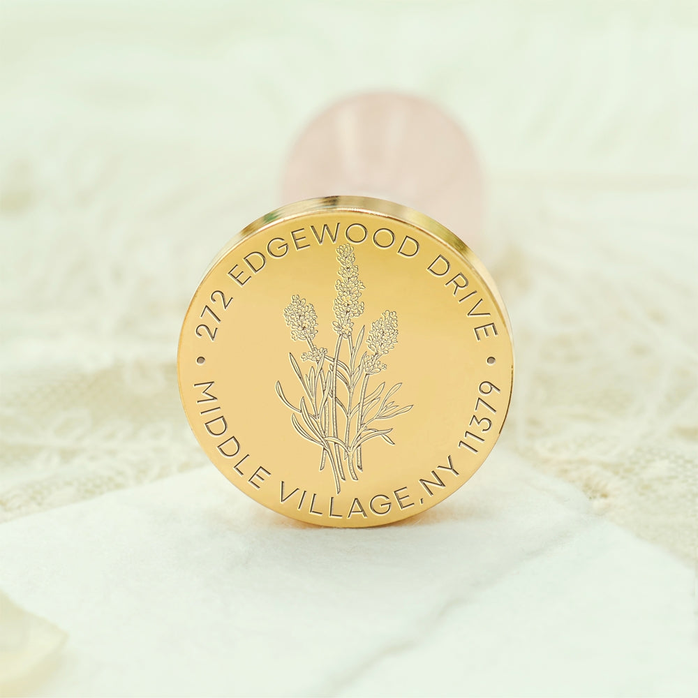Natural Plant Custom Address Wax Seal Stamp - 22 22-3