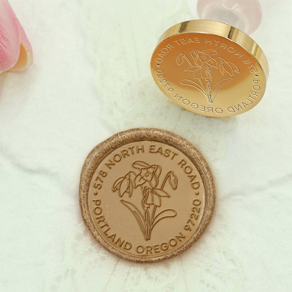Natural Plant Custom Address Wax Seal Stamp - 23 23