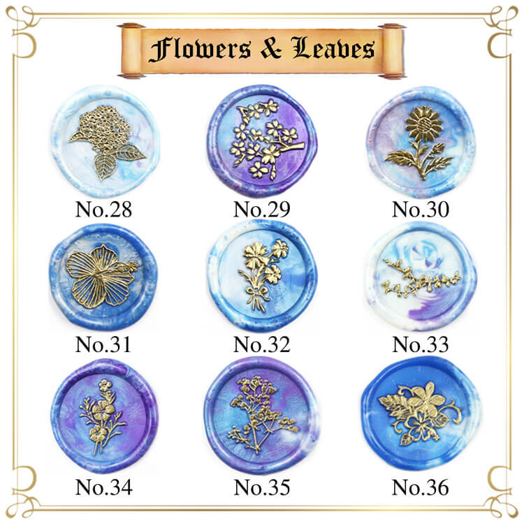 Customizable Flowers & Herbs Wax Stamp