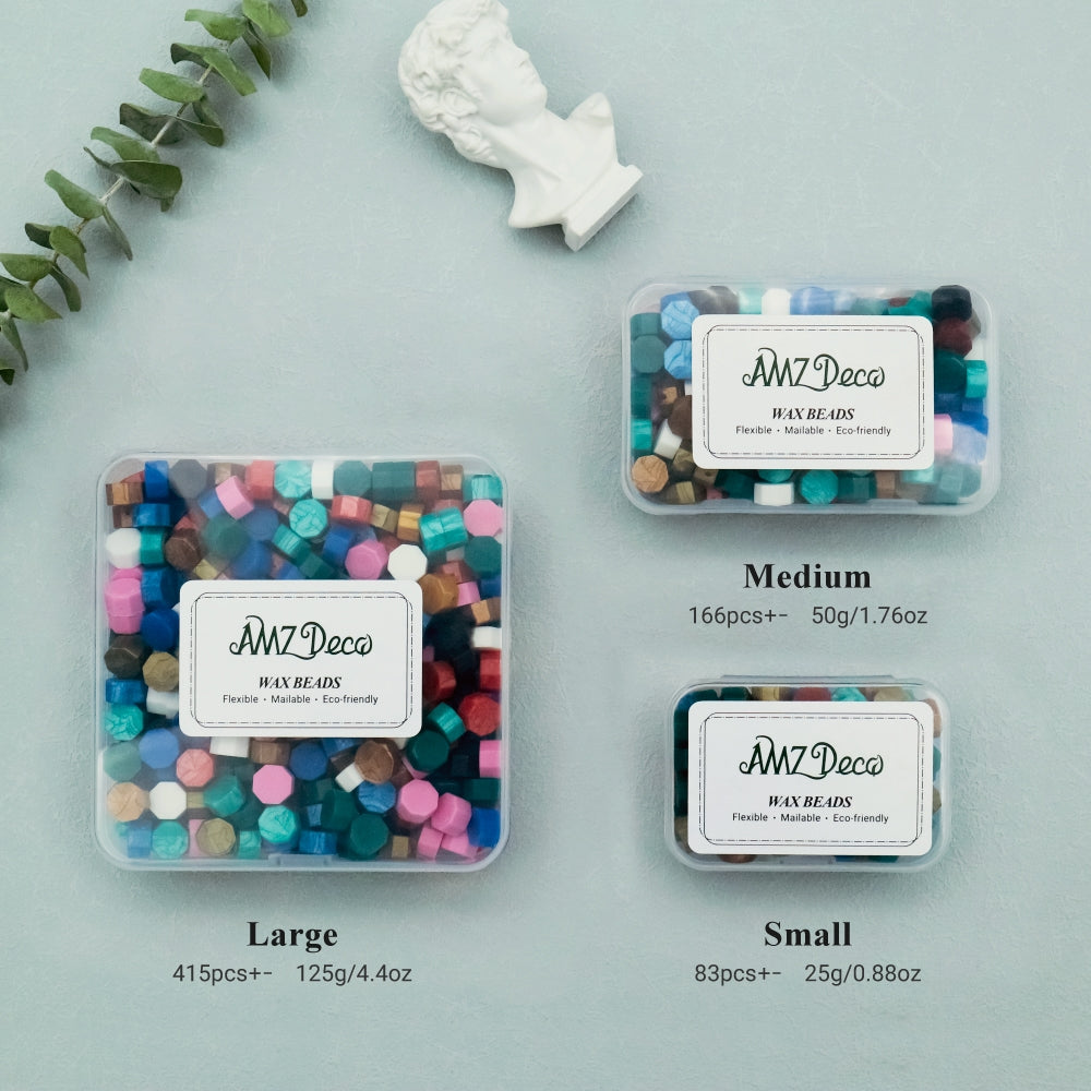 Octagon Sealing Wax Beads (20 Colors) Size