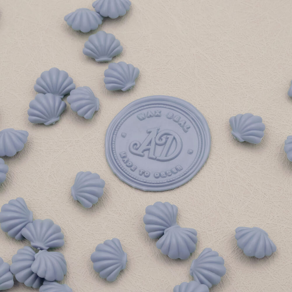 Purple Shell Shaped Wax Beads from AMZ Deco - Purple