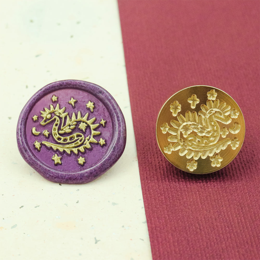 Tatimagic X AMZ Deco Medieval Designs Wax Seal Stamps Tatimagic X AMZ Deco Medieval Designs Wax Seal Stamps Sea Dragon
